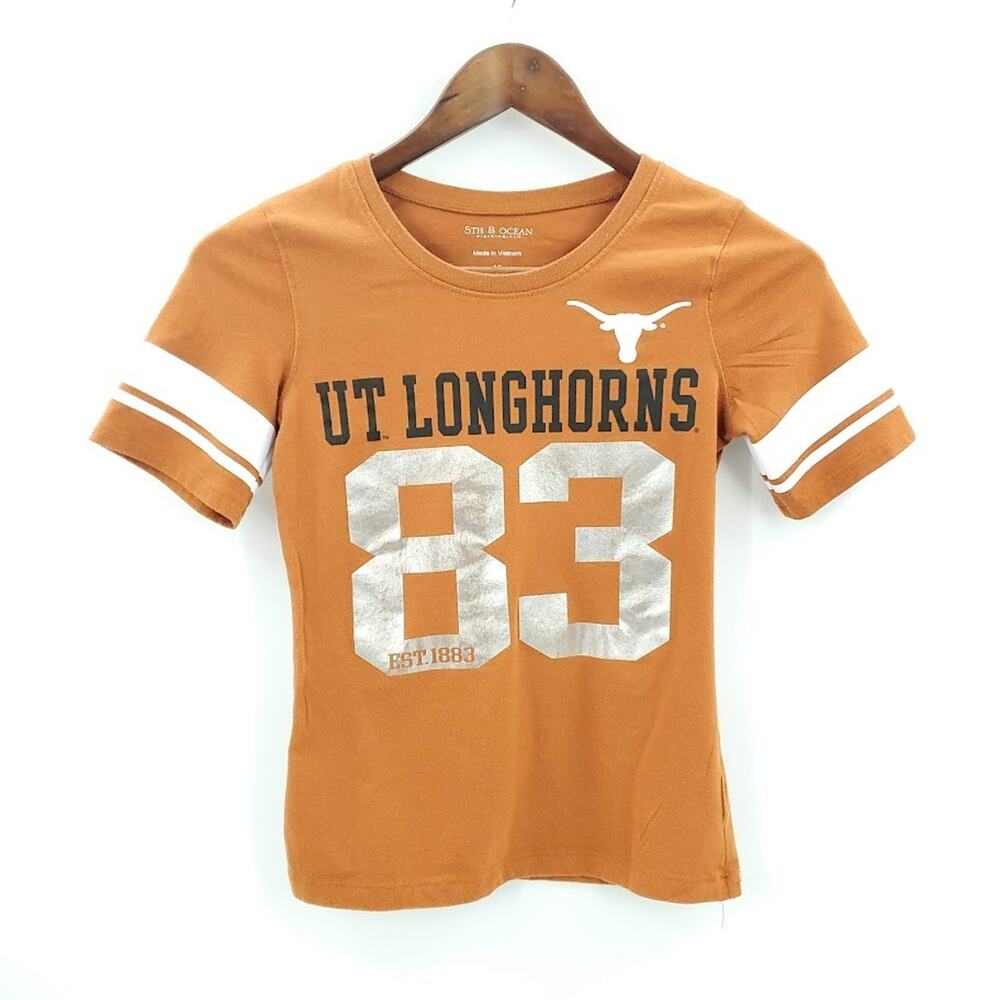 Texas Longhorns Shirt Youth Size 10 Orange NCAA Football Fans UT 5th & Ocean